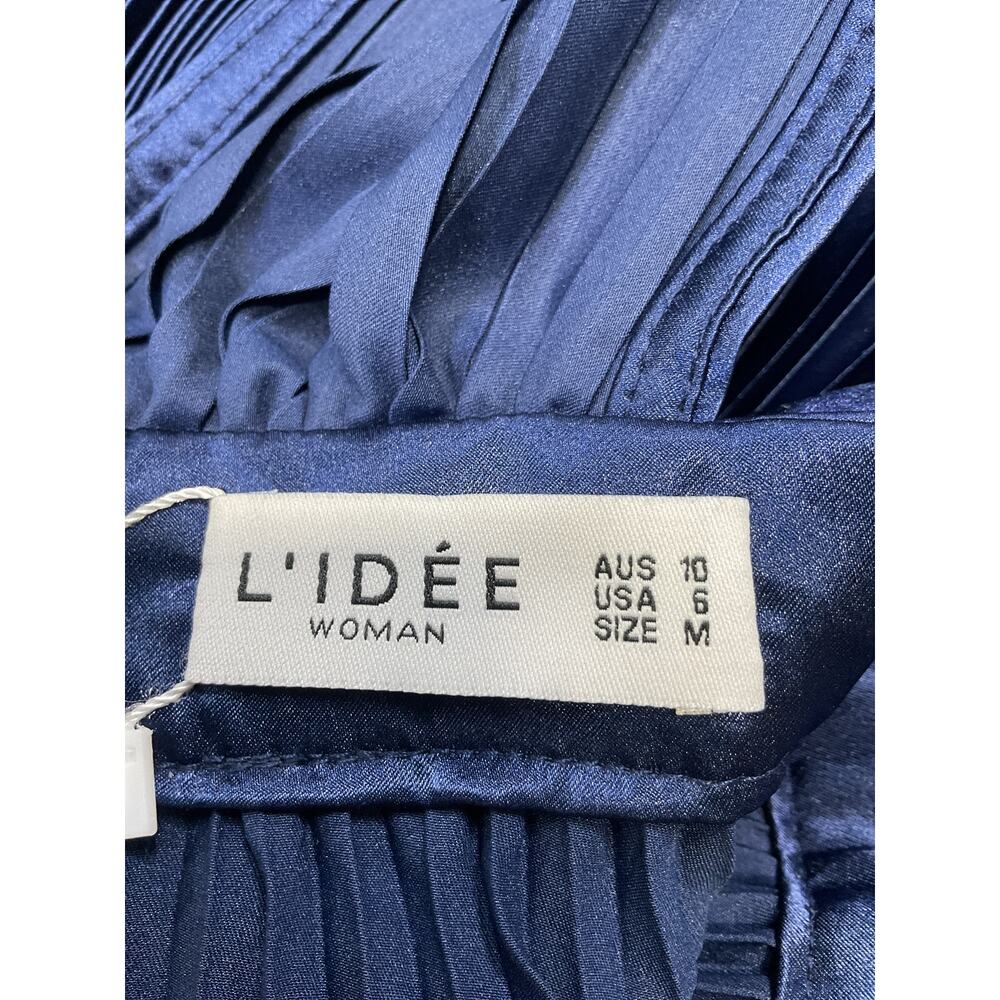 L'Idee 'Gala' Blue Polyester Gown Size 10 / M - NWT - Picture 4 of 5
